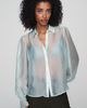 By Anthropologie Sheer Buttondown Blouse - 2