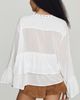 By Anthropologie Sheer Grommet Blouse - 3