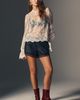 By Anthropologie Sheer Lace High Neck Blouse - 4