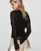 By Anthropologie Sheer Long-Sleeve Crew-Neck Sweater - 4