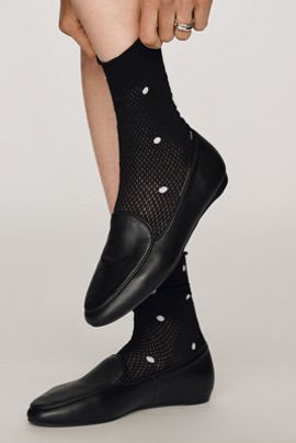 By Anthropologie Sheer Polka Dot Socks