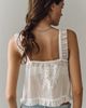 By Anthropologie Sheer Ruffle Tank Top - 4