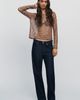 By Anthropologie Sheer Sequin Crewneck Top - 3