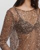 By Anthropologie Sheer Sequin Crewneck Top - 4