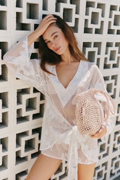 By Anthropologie Sheer Wrap Kaftan