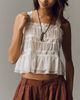 By Anthropologie Shirred Lace Tank Top - 1