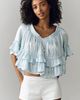 By Anthropologie Short-Sleeve Ruffle Top - 1