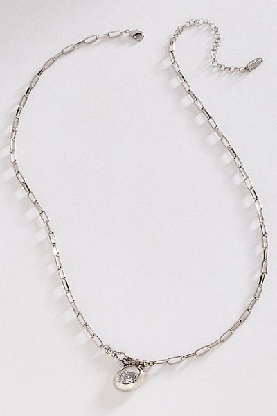 By Anthropologie Sideways Oval Necklace