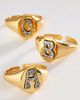 By Anthropologie Signet Monogram Ring - 1