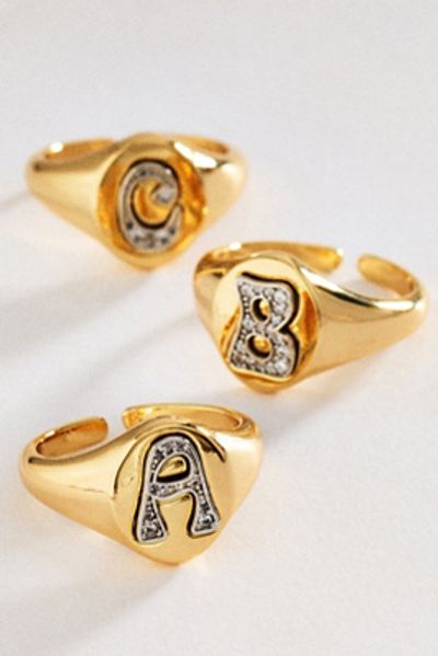 By Anthropologie Signet Monogram Ring