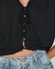 By Anthropologie Silken Cropped Button-Front Blouse - 3
