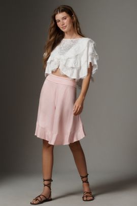 By Anthropologie Silken Longline Shorts