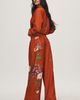 By Anthropologie Silken Printed Trousers Pants - 4
