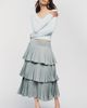 By Anthropologie Silken Tiered Midi Skirt - 1