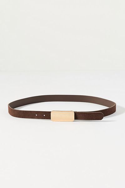 By Anthropologie Skinny Rectangular Plaque Belt