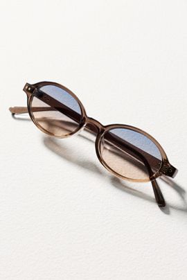 By Anthropologie Slim Oval Sunglasses