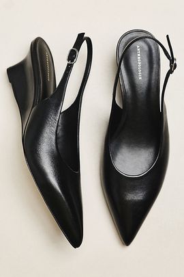 By Anthropologie Slingback Wedge Heels
