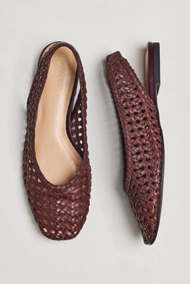 By Anthropologie Slingback Woven Flats