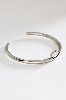 By Anthropologie Solitaire Crystal Water-Resistant Cuff Bracelet