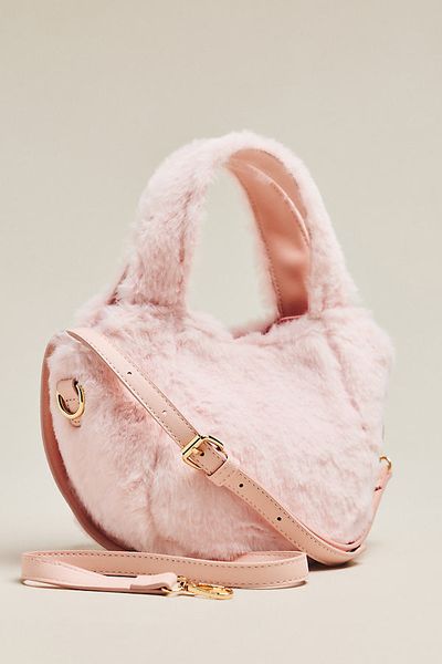 By Anthropologie Sonia Faux Fur Mini Slouchy Tote Bag