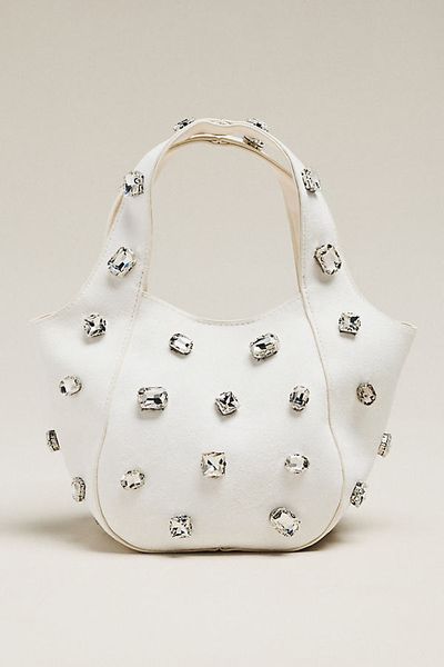 By Anthropologie Sonia Gemstone Mini Slouchy Tote Bag