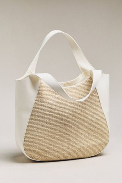 By Anthropologie Sonia Medium Slouchy Tote Bag: Raffia Edition