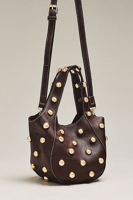 By Anthropologie Sonia Studded Mini Slouchy Tote Bag