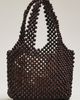 By Anthropologie Sonia Wood Bead Mini Slouchy Tote Bag - 1