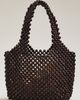 By Anthropologie Sonia Wood Bead Mini Slouchy Tote Bag - 2