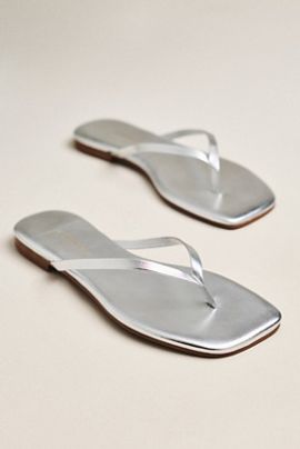 By Anthropologie Square-Toe Flip-Flops