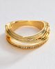 By Anthropologie Stacked Crystal Ring - 1
