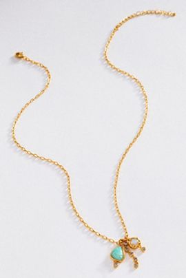 By Anthropologie Stone Cluster Pendant Necklace