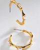 By Anthropologie Stone Hoop Earrings - 1