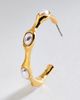 By Anthropologie Stone Hoop Earrings - 2
