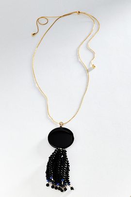 By Anthropologie Stone Tassel Pendant Necklace