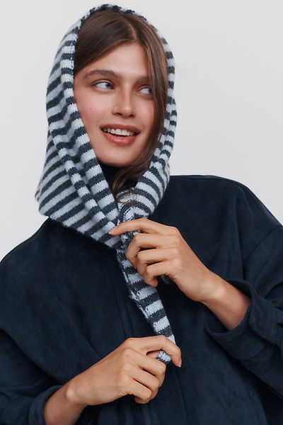 By Anthropologie Striped Triangle Scarf