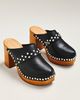 By Anthropologie Studded Block-Heel Clogs - 2