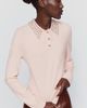 By Anthropologie Studded Long Sleeve Polo Shirt - 1
