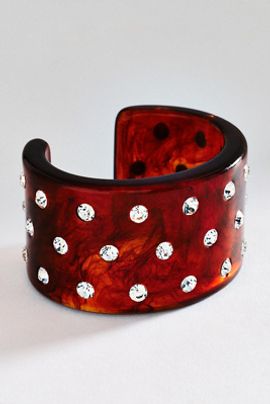 By Anthropologie Studded Resin Cuff Bracelet