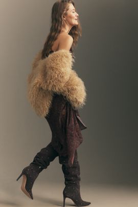 By Anthropologie Studded Scrunch Tall Boots