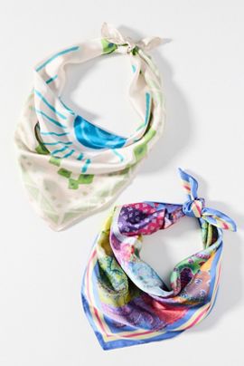 By Anthropologie Summer Icon Hair Scarves, Set of 2