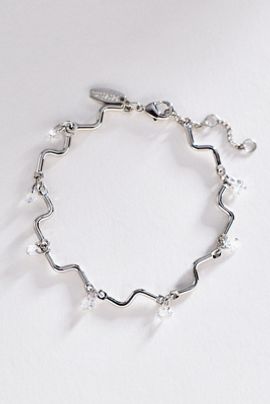 By Anthropologie Swirled Crystal Bracelet