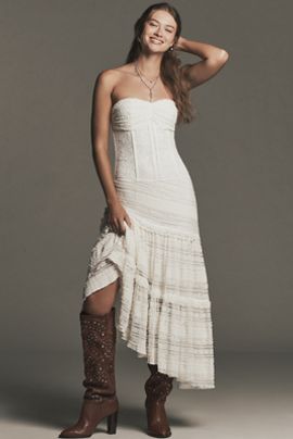 By Anthropologie Tall Studded Western Boots