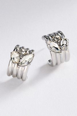 By Anthropologie Textured Huggie Earrings