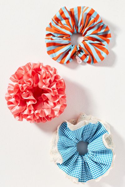 By Anthropologie Textured Scrunchies, Set of 3