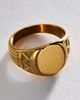 By Anthropologie Textured Signet Ring - 1