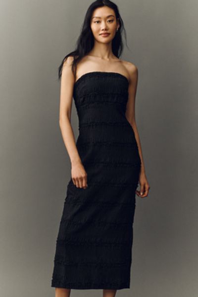 By Anthropologie The Tilda Strapless Textured Dress
