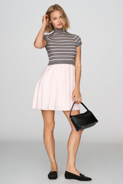 By Anthropologie Thea Short Sleeve Twofer Mini Dress
