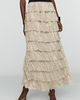 By Anthropologie Tiered Metallic Maxi Skirt - 2