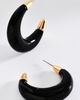 By Anthropologie Tipped Resin Hoop Earrings - 1